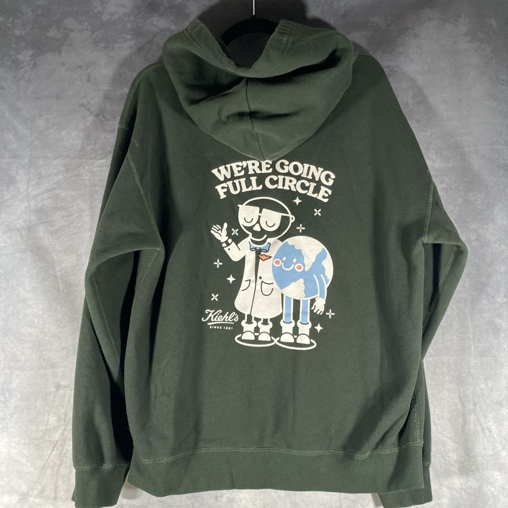 Kiehl's Mission Renewal 'We're Going Full Circle' Hoodie Graphic Sweatshirt Sz M